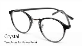  Presentation with correction - Presentation design with glasses for correction of sight background and a white colored foreground