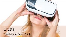  Presentation with movies - Slides consisting of glasses isolated on white background background and a coral colored foreground