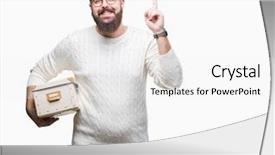  Presentation with young man wearing a hat - Presentation design with glasses moving holding moving box background and a white colored foreground