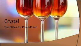  Presentation with liquor - PPT layouts consisting of glasses of amaretto liquor and roasted almonds on bright background background and a red colored foreground