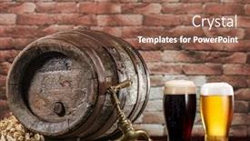  Presentation with ale - Audience pleasing slide deck consisting of glasses-of-beer-and-ale backdrop and a violet colored foreground