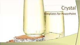  Presentation with glasses - PPT layouts enhanced with glasses of birch sap isolated background and a cream colored foreground