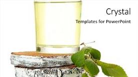  Presentation with white birch tree - Audience pleasing slide set consisting of glasses of birch sap isolated backdrop and a white colored foreground