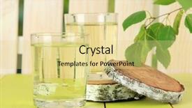  Presentation with green - Beautiful PPT layouts featuring glasses of birch sap backdrop and a blonde colored foreground