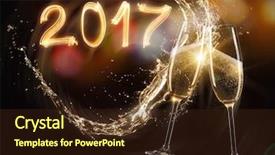  Presentation with two glasses of champagne - Colorful slide set enhanced with glasses of champagne celebration theme backdrop and a  colored foreground