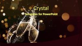  Presentation with champagne - Amazing presentation having glasses of champagne levitating in the air celebration theme backdrop and a wine colored foreground