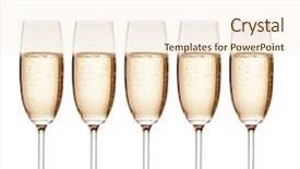  Presentation with champagne - Presentation consisting of glasses of champagne with bubbles background and a cream colored foreground