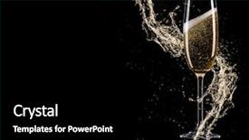  Presentation with splash - Amazing presentation design having glasses of champagne with splash backdrop and a black colored foreground