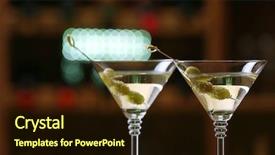  Presentation with colorful cocktails mojito red cocktail - Presentation theme having glasses of cocktails on bar background and a wine colored foreground