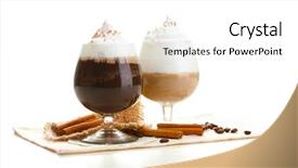  Presentation with cocktail - Presentation with glasses of coffee cocktail isolated background and a white colored foreground