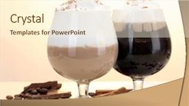  Presentation with irish - Presentation featuring glasses of coffee cocktail background and a cream colored foreground