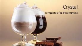  Presentation with irish - Slide set featuring glasses of coffee cocktail background and a lemonade colored foreground