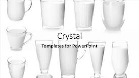  Presentation with white milk - PPT theme enhanced with cocktail free - glasses of fresh milk background and a white colored foreground