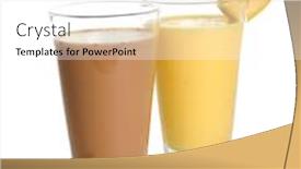  Presentation with protein - Slide deck with glasses of fresh protein shakes background and a white colored foreground
