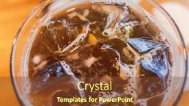  Presentation with cold coffee - Colorful slide set enhanced with glasses of iced cold coffee on the table in the shop backdrop and a tawny brown colored foreground