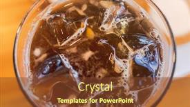  Presentation with cold coffee - Amazing presentation design having glasses of iced cold coffee on the table in the shop backdrop and a tawny brown colored foreground