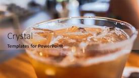  Presentation with cold coffee - Slide deck consisting of glasses-of-iced-cold-coffee background and a coral colored foreground