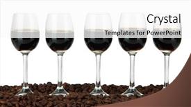  Presentation with liquor - Presentation consisting of glasses of liquor and coffee grains isolated on white background and a white colored foreground