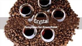  Presentation with liquor - Slide set featuring glasses of liquor and coffee background and a  colored foreground