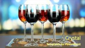  Presentation with liquors - PPT theme with glasses of liquors with almonds background and a  colored foreground