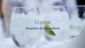  Presentation with cocktail party - Slide deck consisting of glasses of martini cocktail cocktail background and a sky blue colored foreground
