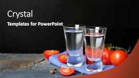  Presentation with glasses - Colorful PPT layouts enhanced with glasses-of-ouzo-and-tomatoes backdrop and a black colored foreground