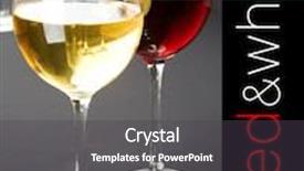  Presentation with red white grey - Presentation theme having glasses of red and white wine on grey background space for text isolated on black sidebar on right background and a dark gray colored foreground