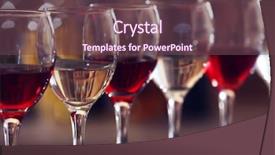  Presentation with white wine and red - Theme featuring glasses of red and white background and a  colored foreground