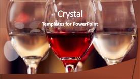  Presentation with white wine and red - Audience pleasing PPT theme consisting of glasses of red and white backdrop and a  colored foreground