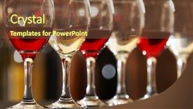  Presentation with white wine and red - Beautiful slide deck featuring glasses of red and white backdrop and a  colored foreground