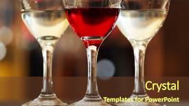  Presentation with white wine and red - Theme with glasses of red and white background and a  colored foreground