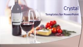 Presentation with red wine cheese - PPT layouts consisting of glasses of red wine background and a  colored foreground