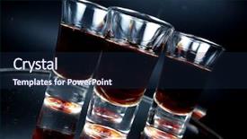  Presentation with shots - Beautiful presentation theme featuring raki - glasses of shots on black backdrop and a navy blue colored foreground