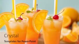  Presentation with tequila - Amazing PPT layouts having glasses-of-tequila-sunrise-cocktail backdrop and a gold colored foreground