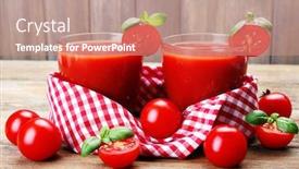  Presentation with tomato juice - Amazing presentation having glasses of tomato juice with vegetables on wooden background backdrop and a coral colored foreground
