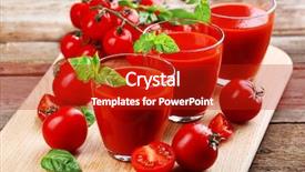  Presentation with tomato juice - Amazing presentation theme having glasses of tomato juice on wooden table closeup backdrop and a crimson colored foreground