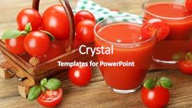 Presentation with tomato juice - Presentation consisting of glasses of tomato juice with vegetables on wooden background background and a crimson colored foreground