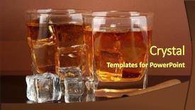  Presentation with cigar - Amazing PPT layouts having glasses of whiskey and cigar backdrop and a tawny brown colored foreground