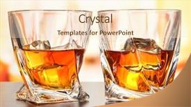  Presentation with glass of whiskey ice - Amazing PPT theme having portrait of a land surveyor backdrop and a dark gray colored foreground