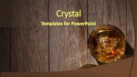  Presentation with whiskey - Amazing presentation design having glasses of whiskey with ice backdrop and a tawny brown colored foreground