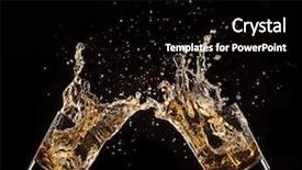  Presentation with whiskey - Cool new slide deck with glasses of whiskey with splash backdrop and a black colored foreground