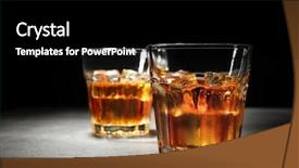 Presentation with whisky - Cool new slides with glasses of whisky on grey backdrop and a black colored foreground