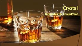  Presentation with whisky - PPT layouts enhanced with glasses of whisky on wooden background and a tawny brown colored foreground