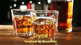  Presentation with whisky - Colorful PPT theme enhanced with glasses of whisky on wooden backdrop and a tawny brown colored foreground