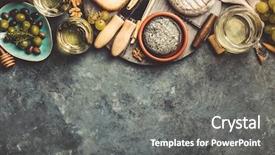  Presentation with wine cheese - Presentation theme consisting of glasses of white sparkling wine background and a gray colored foreground