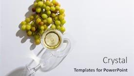  Presentation with wine green - Presentation theme having glasses-of-white-wine background and a light gray colored foreground