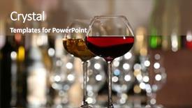  Presentation with bar - Slides having glasses of wine with bar background and a coral colored foreground
