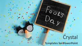  Presentation with chalkboard - Slides having glasses on color background 1st background and a arctic colored foreground