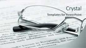  Presentation with newspaper headline - Amazing slide set having glasses on newspaper macro view backdrop and a  colored foreground