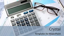  Presentation with tax - Amazing presentation design having glasses on table tax backdrop and a light blue colored foreground